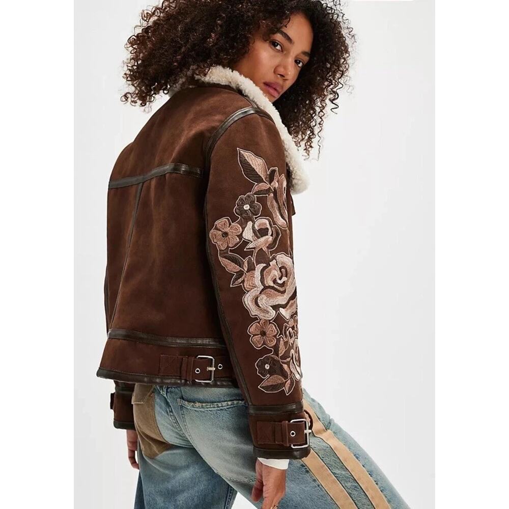 Free People We The Free Andies Vegan Moto Jacket size XL NWT $498 - Picture 3 of 5